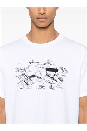 T-shirt in cotone bianco MM 6 MAISON MARGIELA | SH2GC0024M20108100